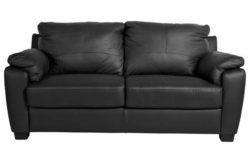HOME Antonio Regular Leather Sofa - Black